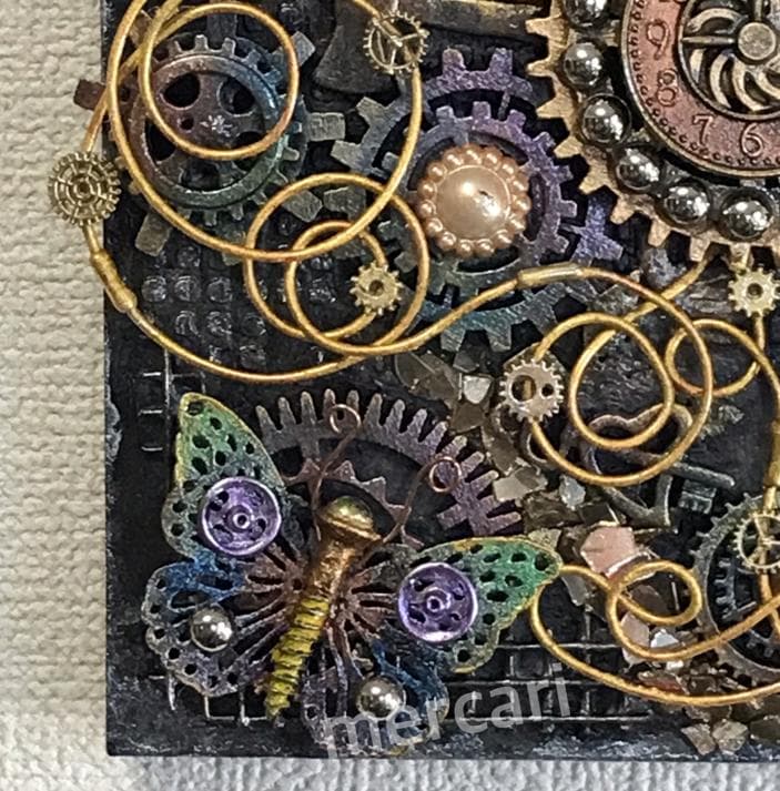 テクスチャーアート スチームパンク風アート 立体画 原画1点もの spma