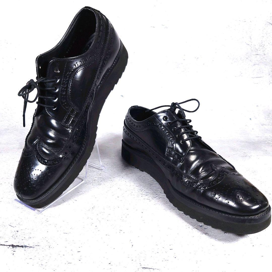 人気デザイン】極美品 リーガル【25】 ウイングチップ 革靴 メダリオン