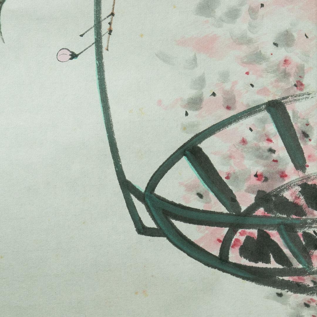 掛軸-1728 東福寺 西部文浄 夜桜画賛 共箱 - メルカリ