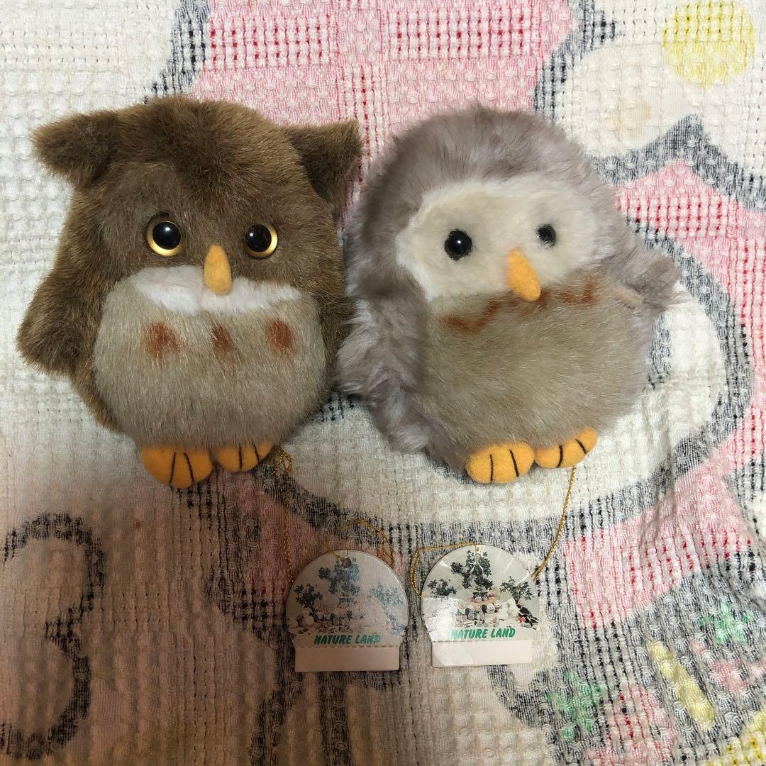 レトロ アルファ ネイチャーランド フクロウ ぬいぐるみ 2コセット