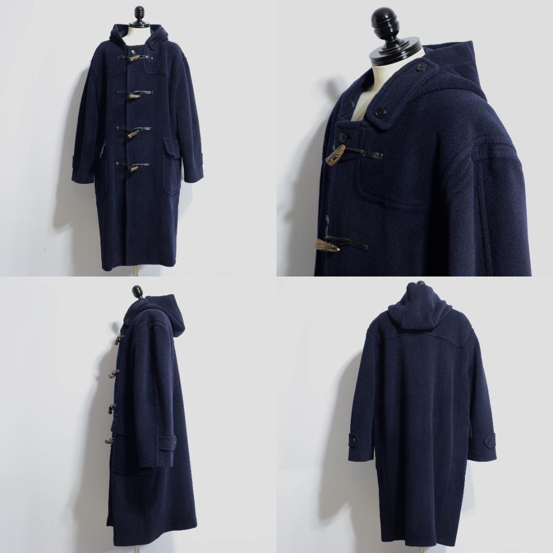 超貴重極上品 ムーアブルック製 カットパイル ダッフルコート ネイビー