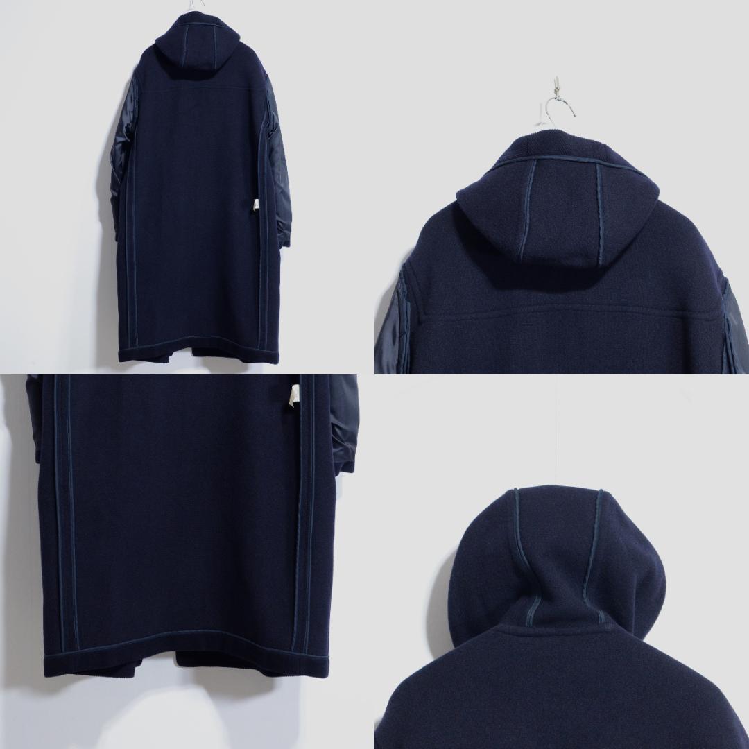 超貴重極上品 ムーアブルック製 カットパイル ダッフルコート ネイビー