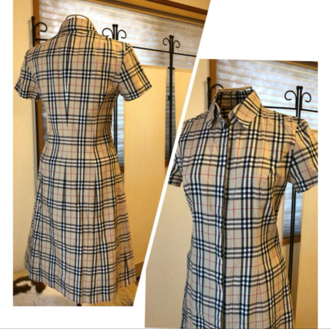 【美品】バーバリー　半袖　ワンピース バーバリー 半袖 ワンピース - メルカリ