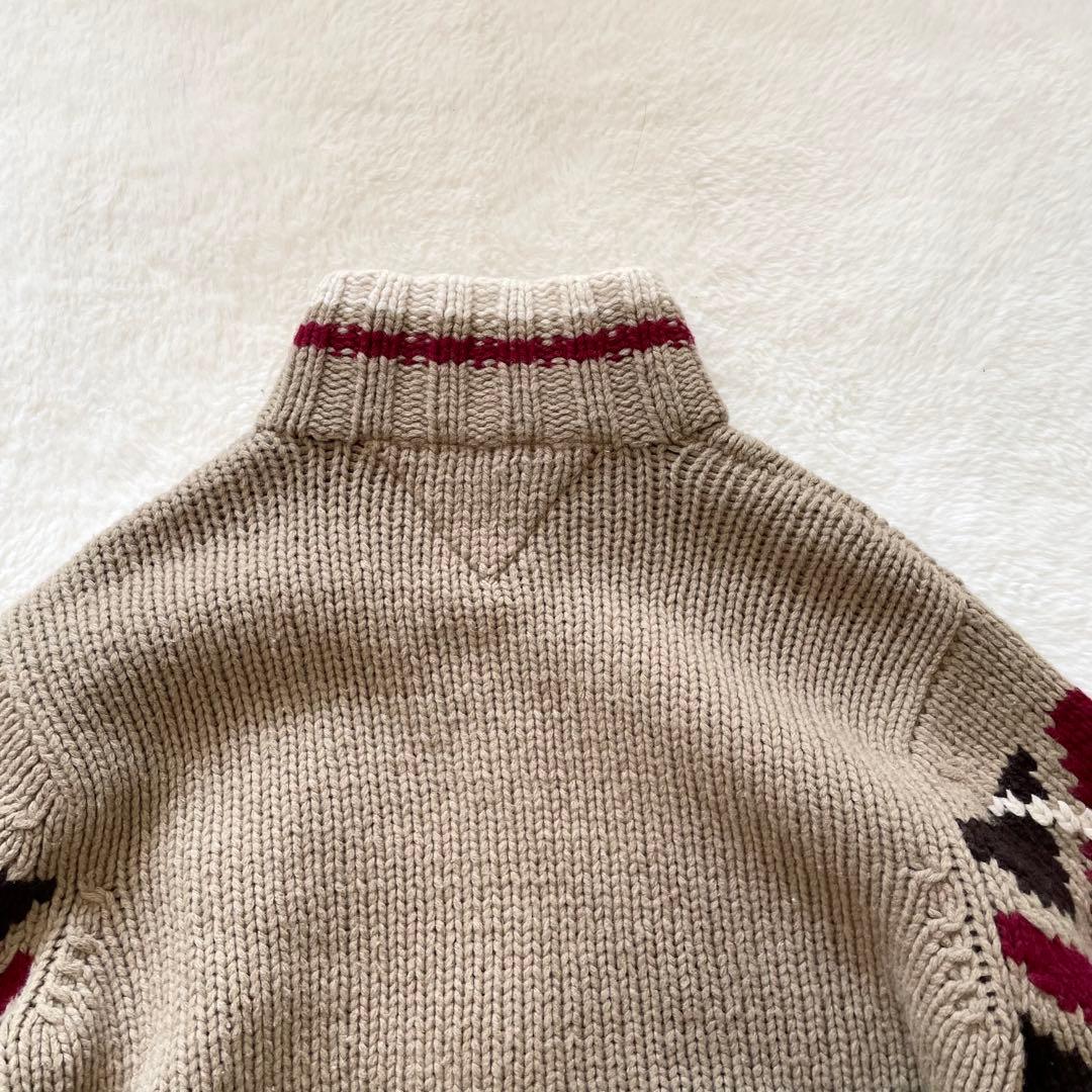 希少】トミーヒルフィガー ネイティブ柄 カウチン ドライバーズニット