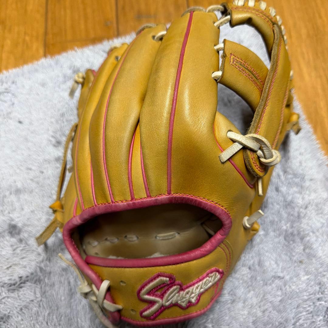 Slugger Passion 軟式グローブ ベージュ/ピンク ロクハチ野球工房 | ・ ・ 久保田スラッガー 限定軟式 型番:24MS