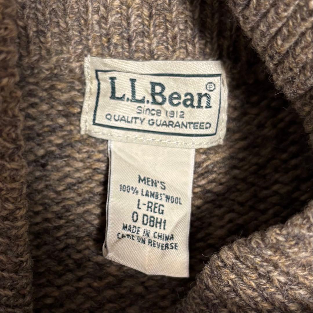 エルエルビーン ラムウール ハーフボタンニット ハイネック メランジ