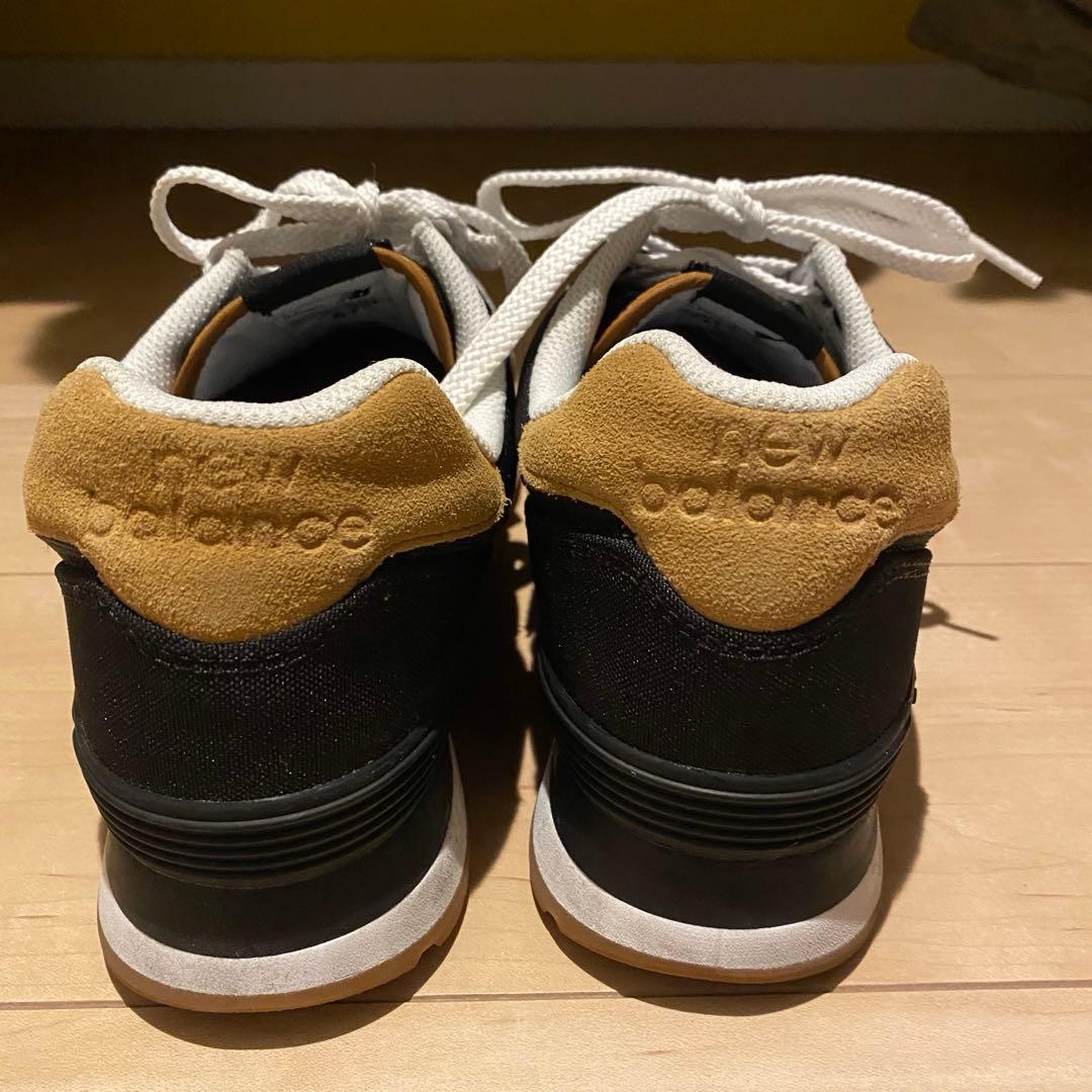 New Balance ブラック/ゴールド スニーカー ML574 BK2 27 - メルカリ