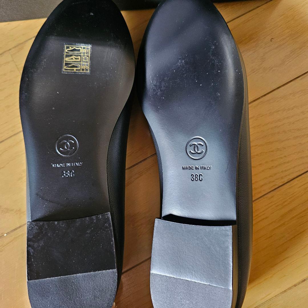Luise様専用 【新品未使用】CHANEL ブラック フラットシューズ 38