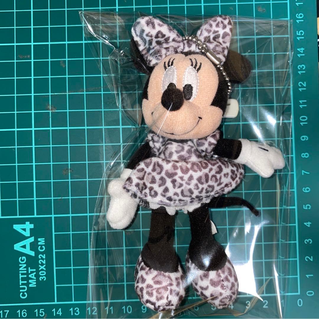 ミニー ヒョウ柄 ゼブラ柄 ぬいぐるみバッジ キーホルダー ぬいば