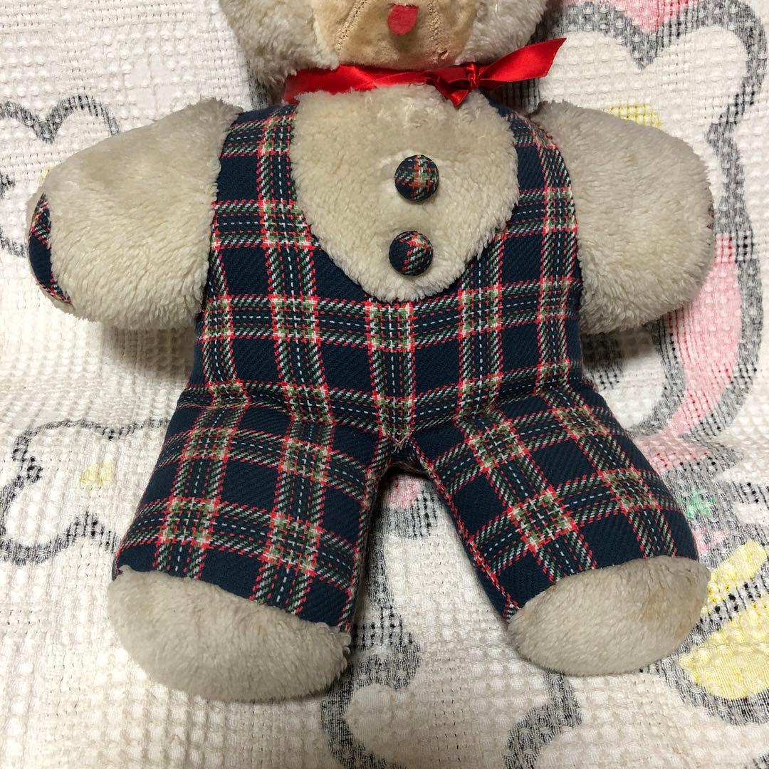 昭和レトロ ヴィンテージ クマ ぬいぐるみ メーカー名不明 穴あき有り