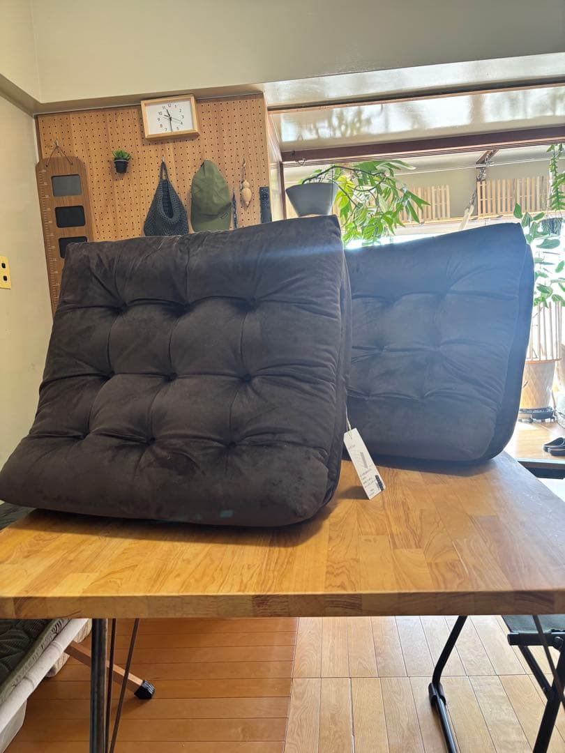 カインズ(CAINZ)カバーが洗える背もたれイス F-Lepoco ブラウン2個 カバーが洗える背もたれイス F-Lepoco ブラウン 幅57cm 奥行44～57cm