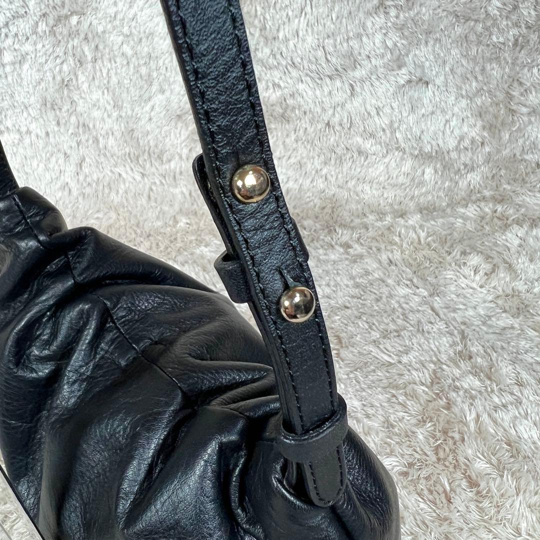 gemeil russet ジェムイル レザーワンハンドルバッグ ブラック