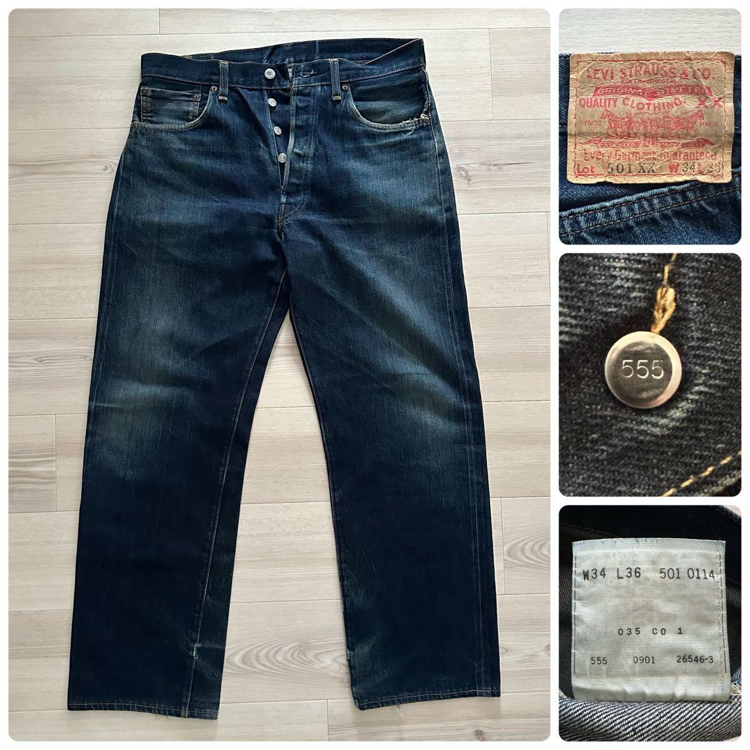 00s USA製 バレンシア Levi's 501XX 1955 濃紺 W34 - メルカリ
