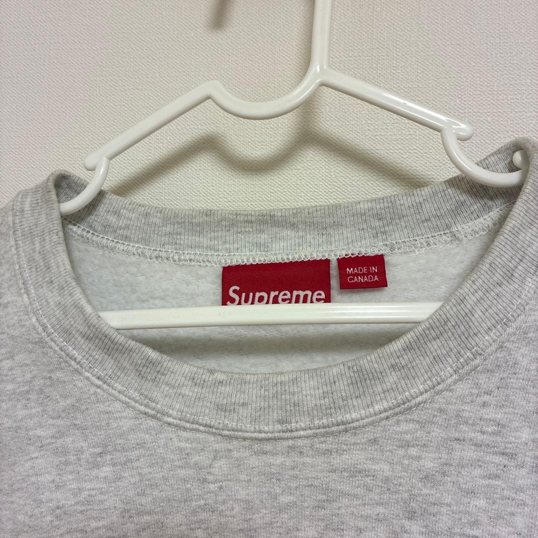 supreme small box crewneck アッシュグレーM - メルカリ