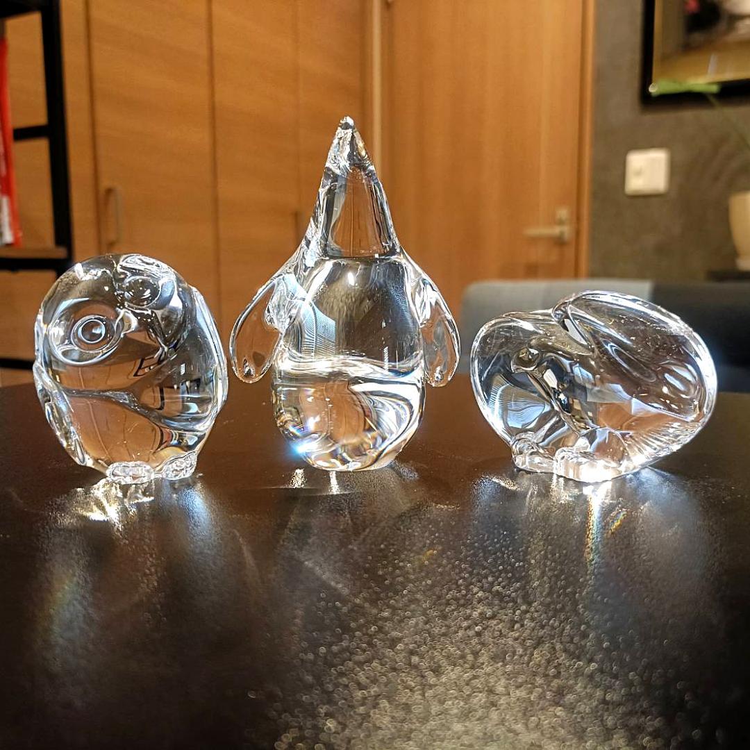 スチューベングラス【Steuben Galss】幸運の三羽セット - メルカリ