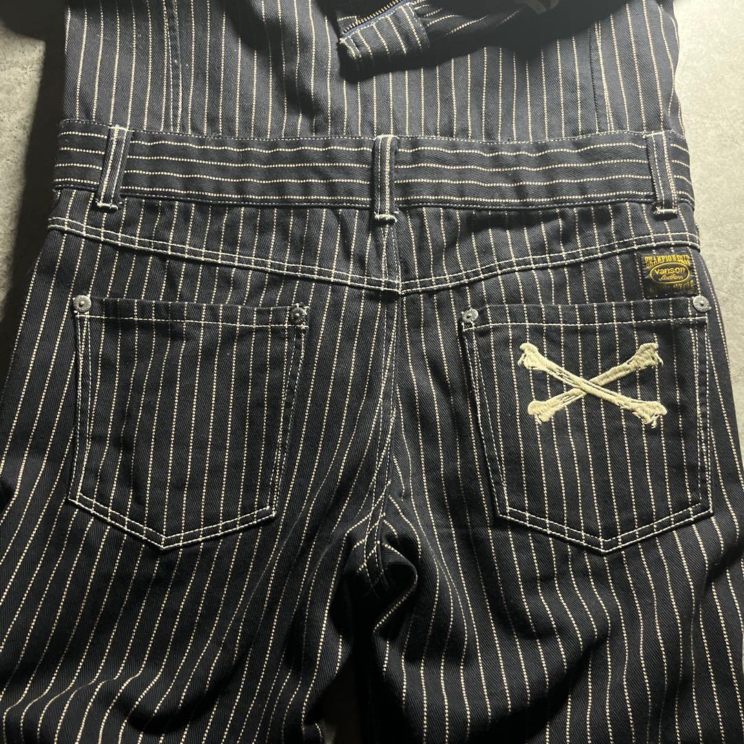 美品 VANSON つなぎ ウォバッシュストライプ M 送料無料の通販はau PAY