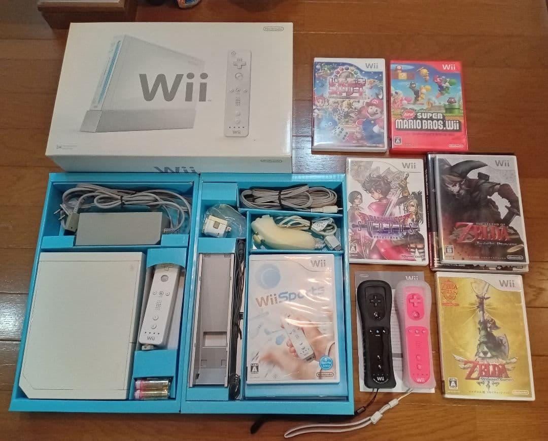 Nintendo任天堂ニンテンドー、wii本体セット、+ソフト7本セット