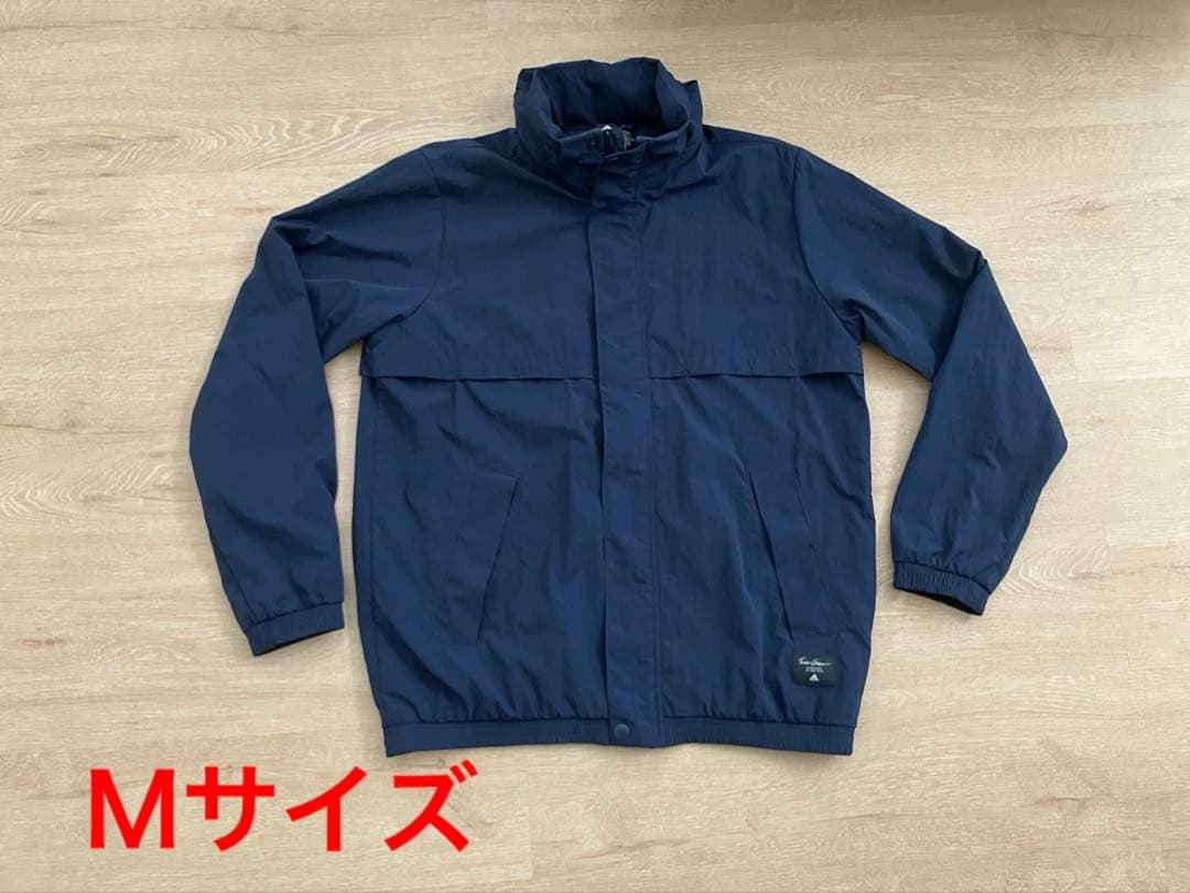 ADIDAS アディダス ウインドブレーカー ブルゾン ネイビー Mサイズ