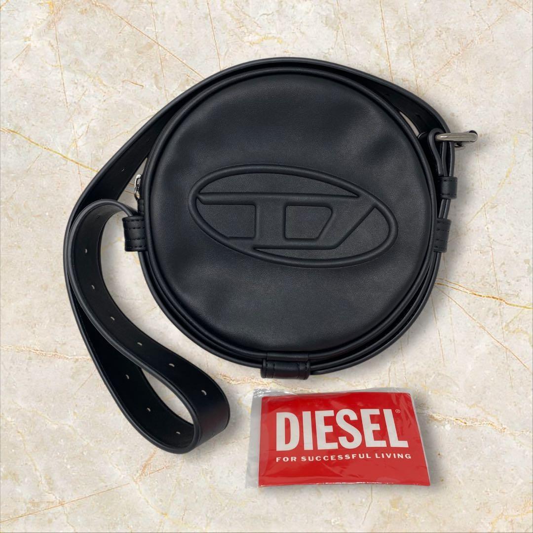 DIESEL ショルダーバッグ Dロゴエンボス ディーゼル ブラック サークル