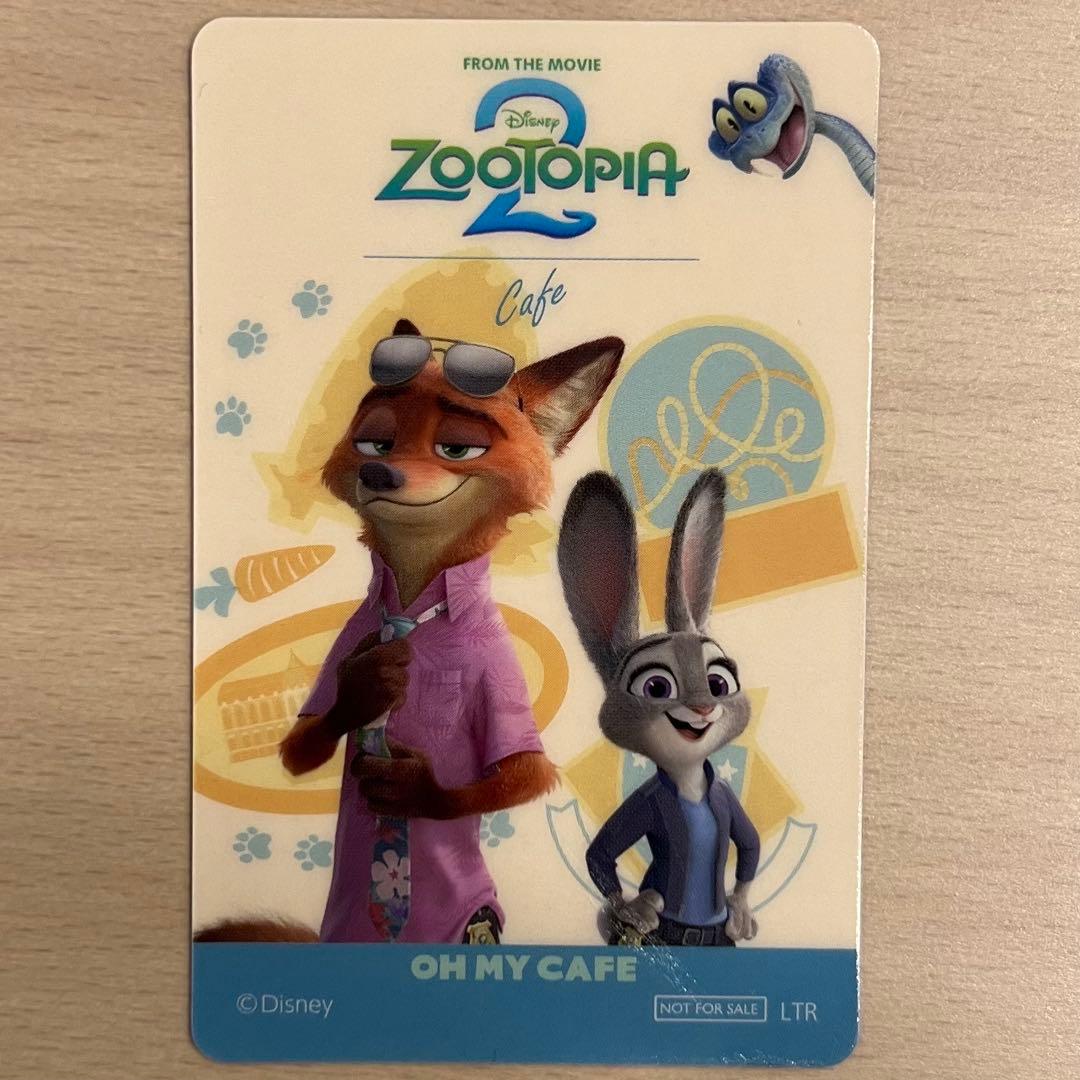 ズートピア 2 オーマイカフェ 事前予約特典 ニック ワイルド カード