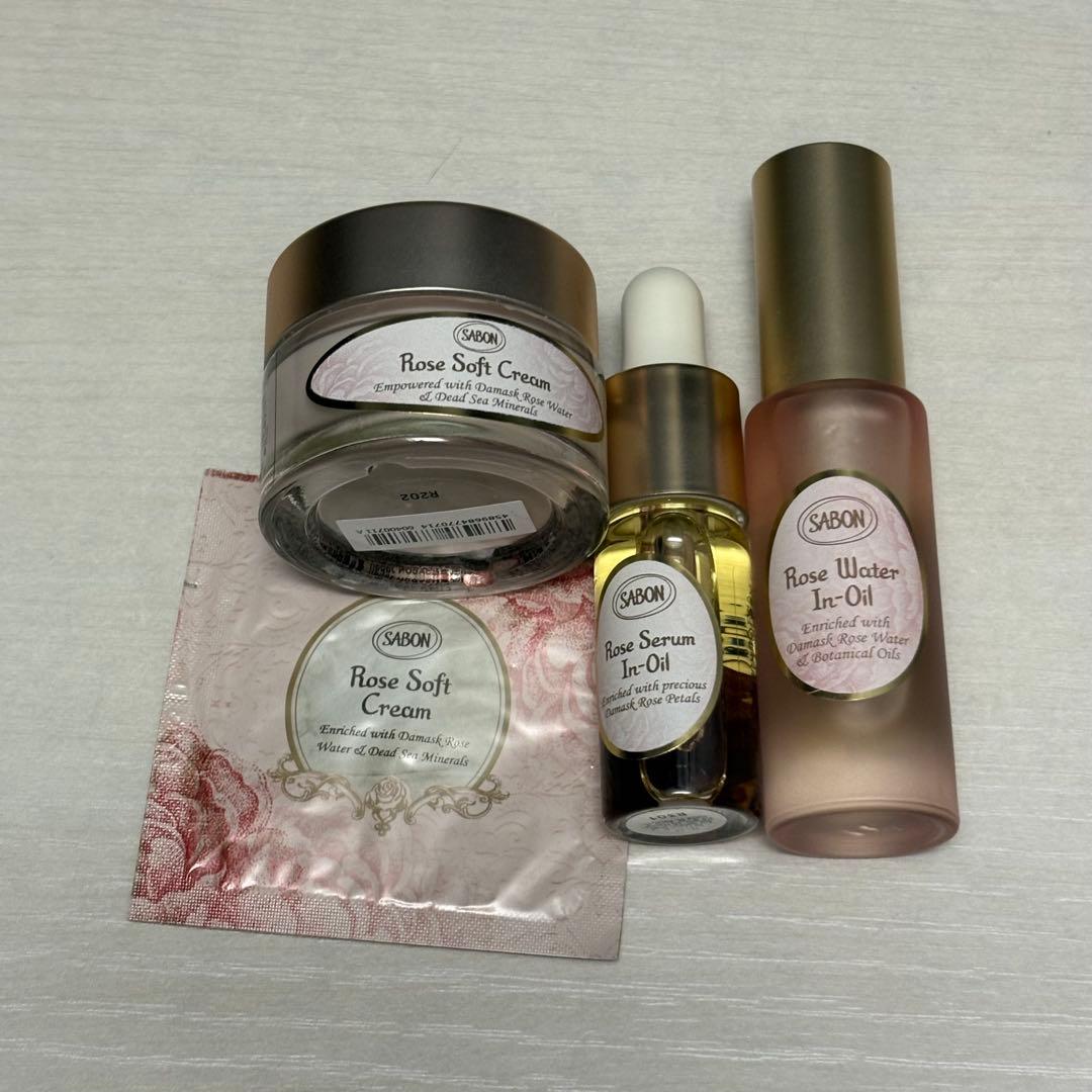 SABONローズウォーターインオイル・オイル・ソフトクリーム 3点 - メルカリ