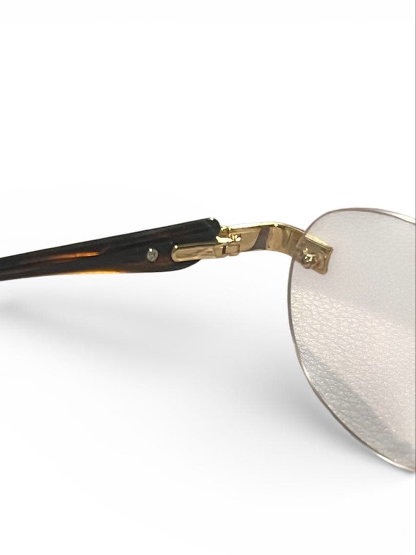 アイブレラ クリアピュアWH×BRサングラス UV フチなし ブルーライトカット