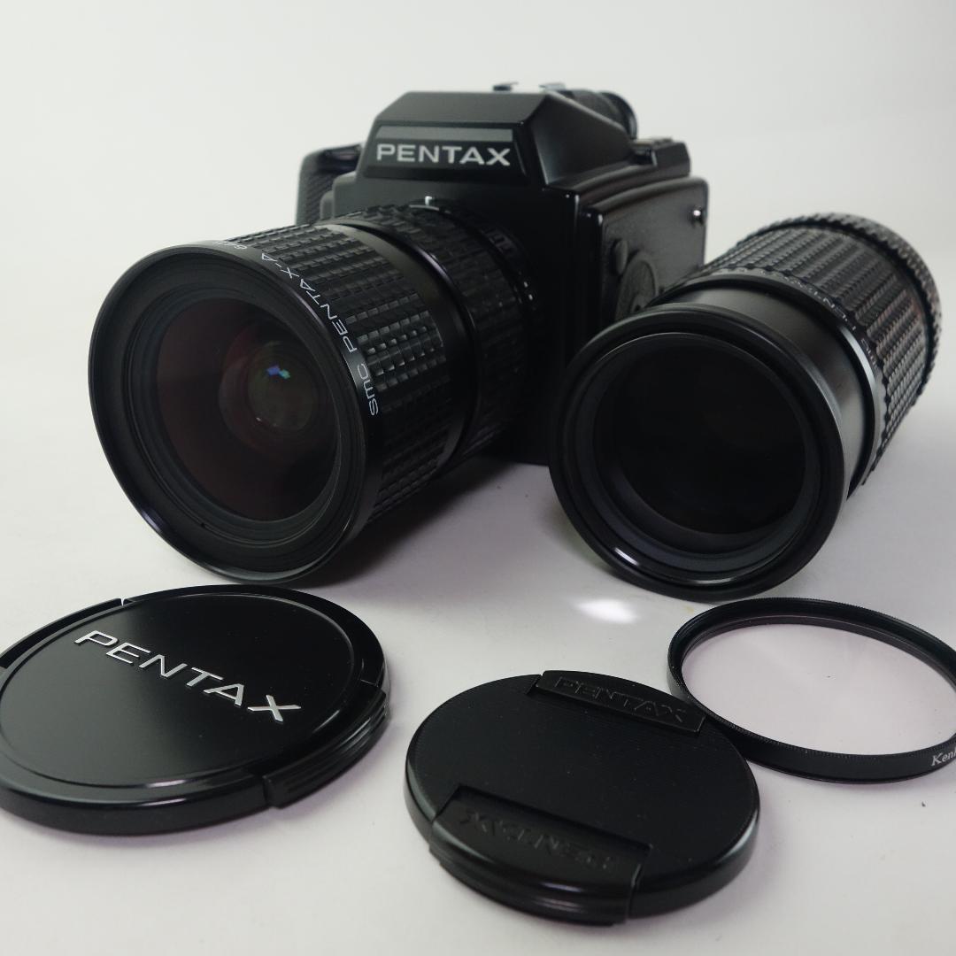 PENTAX 645 カメラ + 45-85mm ズーム + 200mm F4 ペンタックス smc PENTAX-FA 645 ZOOM ズーム 45-85mm F4.5