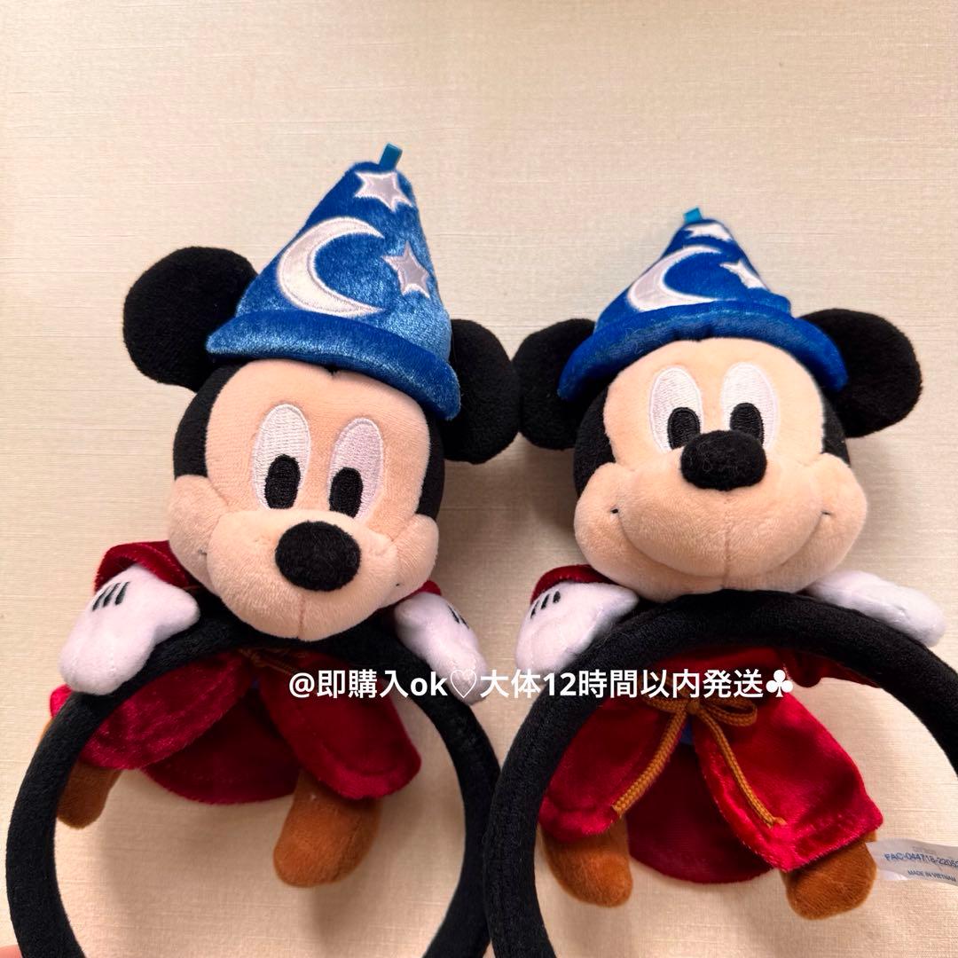 ディズニー ミッキー ぬいぐるみ カチューシャ 2個セット 初代 - メルカリ