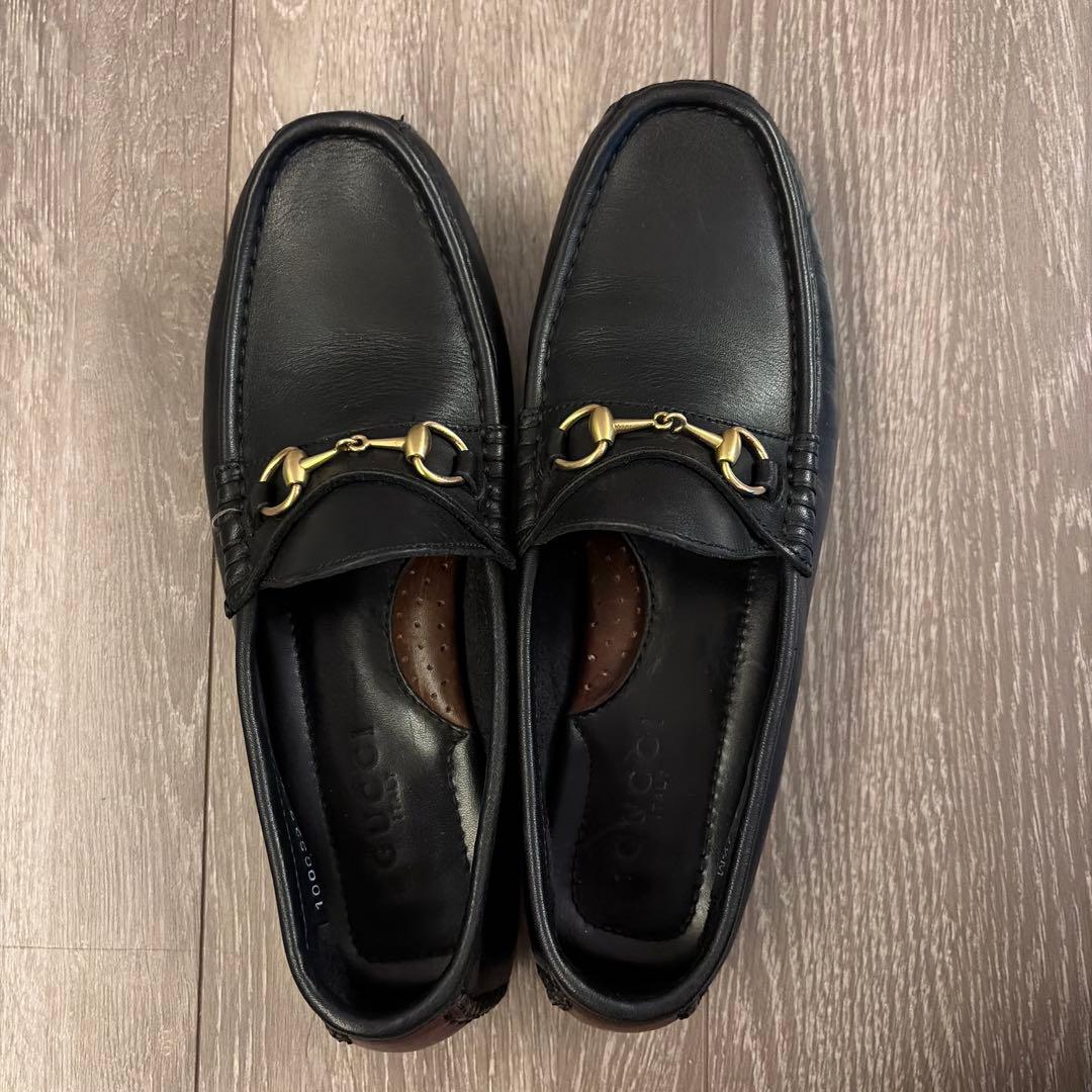 Gucci ブラックレザー ローファー - メルカリ