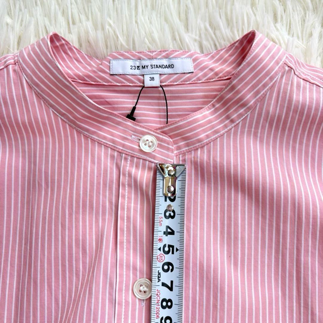 23区 CANCLINI バンドカラーシャツ 2024SS ピンク 新品 M - メルカリ