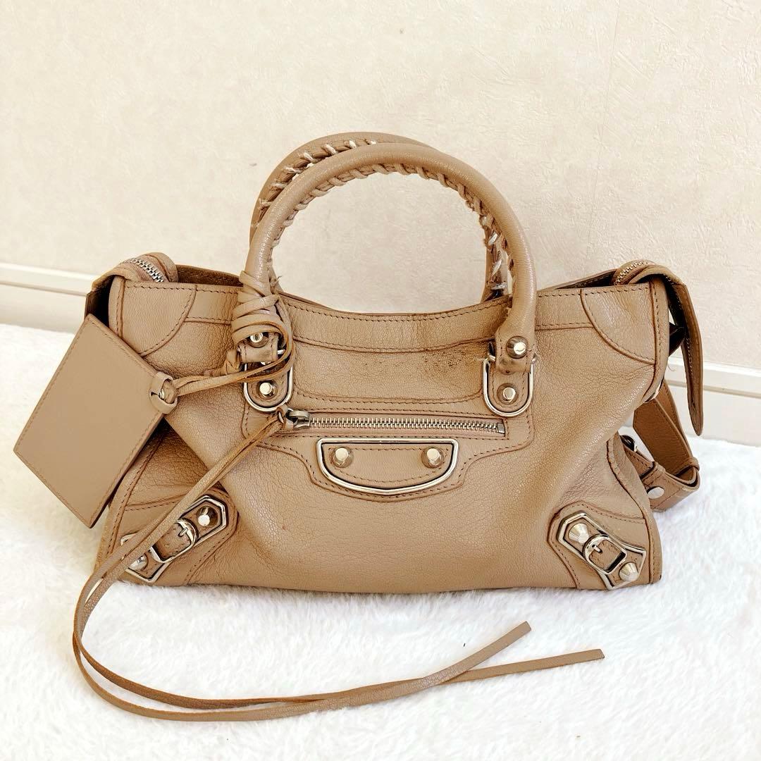 BALENCIAGA バレンシアガ ミニ シティ レザー ハンドバッグ 2way