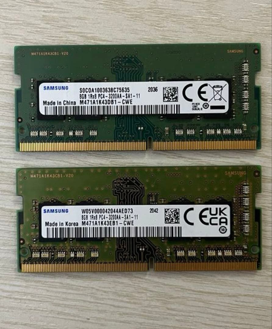 Samsung 8GB x2 DDR4-3200 SODIMMメモリ - メルカリ
