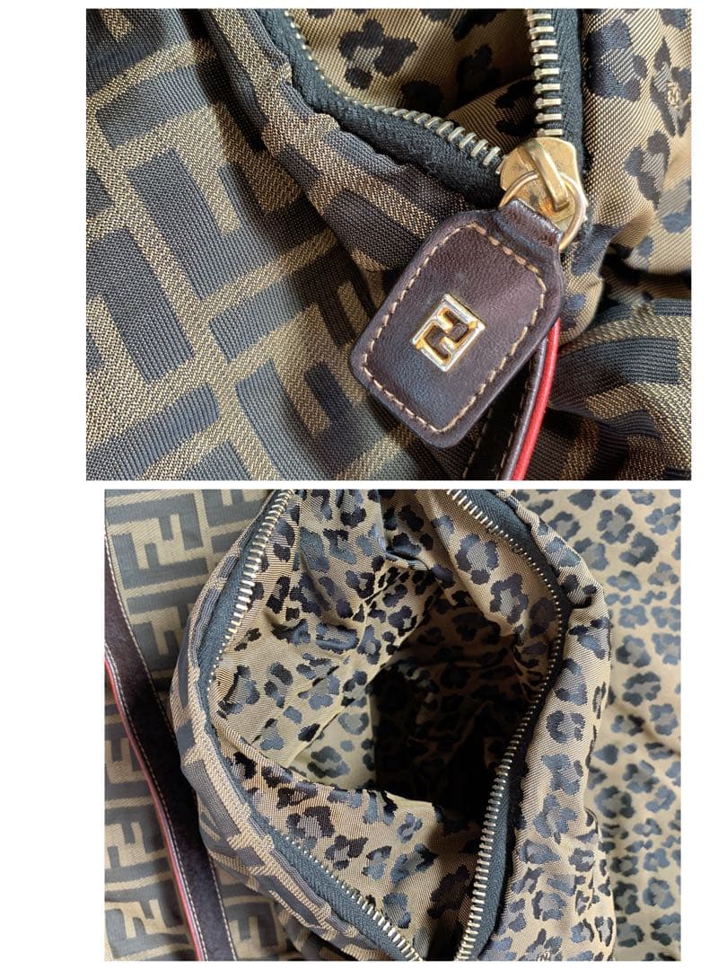 USED①フェンディFENDI☆ズッカ柄☆リバーシブルトートバッグ