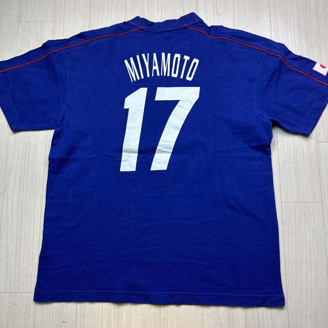 サッカー2002日韓WC日本代表ユニフォームTシャツM 17番宮本恒靖 - メルカリ