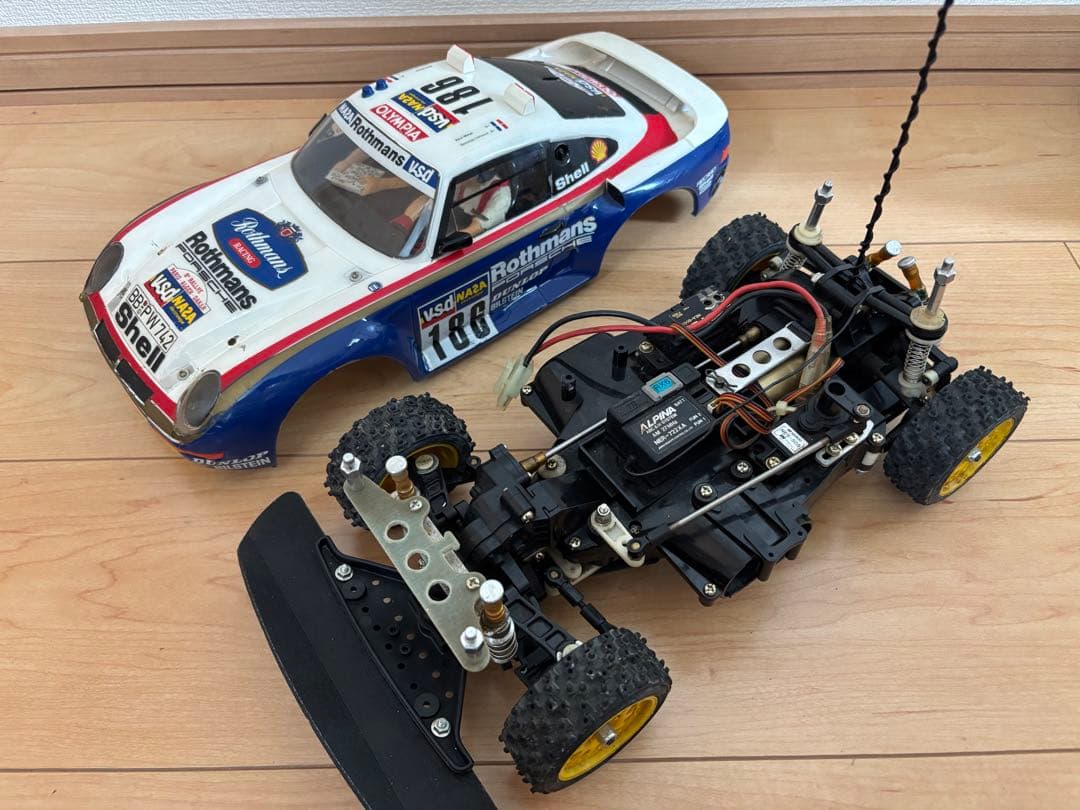 当時物！テクニゴールドモーター付き！】タミヤ 1/12RC ポルシェ959