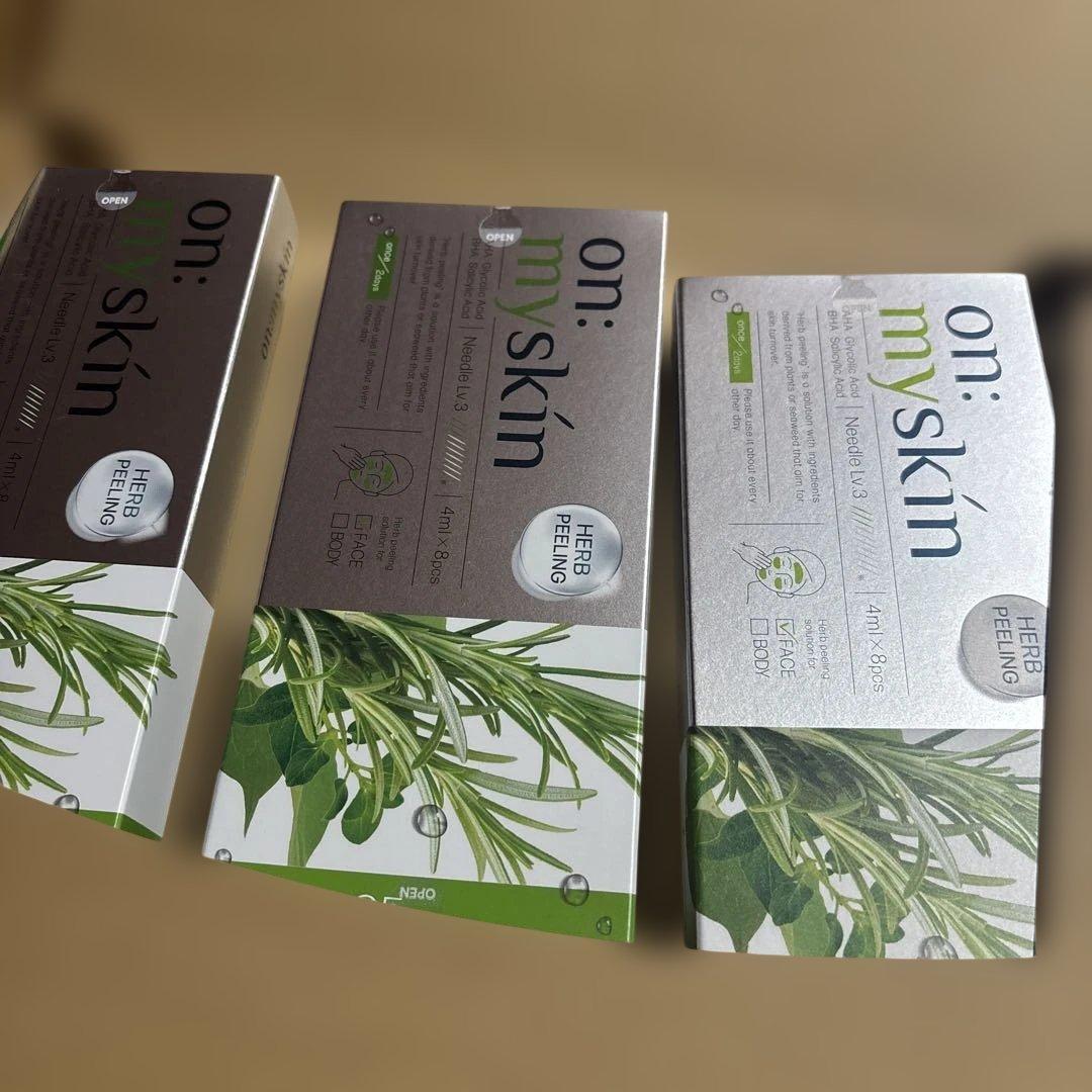 on: myskin Needle Lv.3 ハーブピーリング 4ml×8pcs on myskin ハーブピーリング Lv 3 4ml x 8個 オンマイスキン 新品未