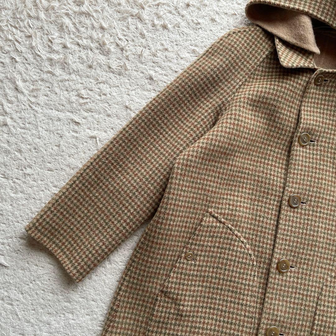 希少】バーバリー ダブルフェイス ウールコート リバーシブル ベージュ