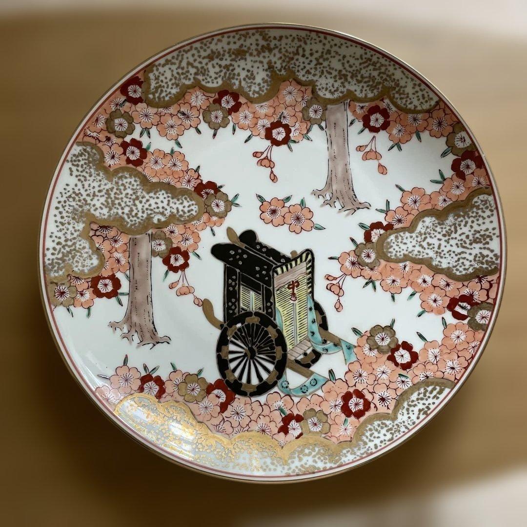 有田焼 秀峰窯 大皿 百花繚乱 御所車 飾り皿 - メルカリ