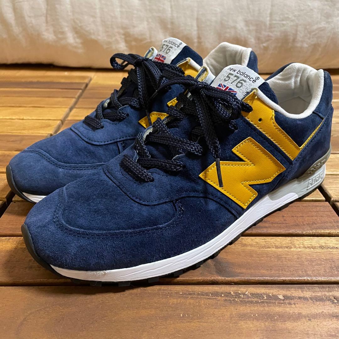 UK製 ニューバランス M576 PBY 27.5 ネイビー イエロー - メルカリ