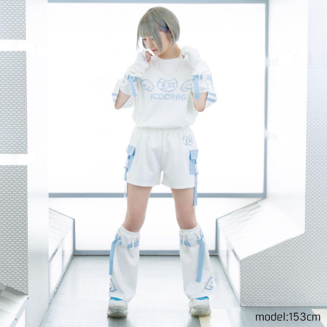 ドットネコ コーデセットACDCRAG 白 水色 - メルカリ