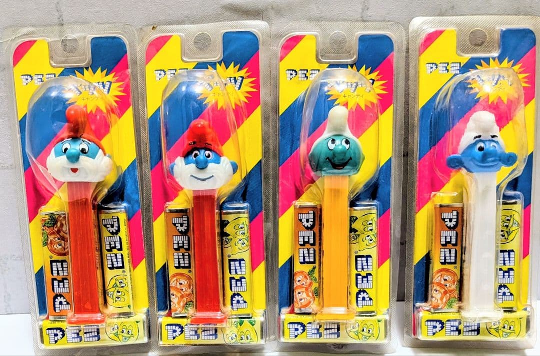 PEZ スマーフ未開封 ヴィンテージ フェイス違い オールド ペッツ