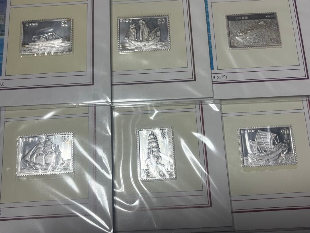 未開封 松本徽章工業 日本製 純銀プレート 純銀/純銅 人気 船 6種