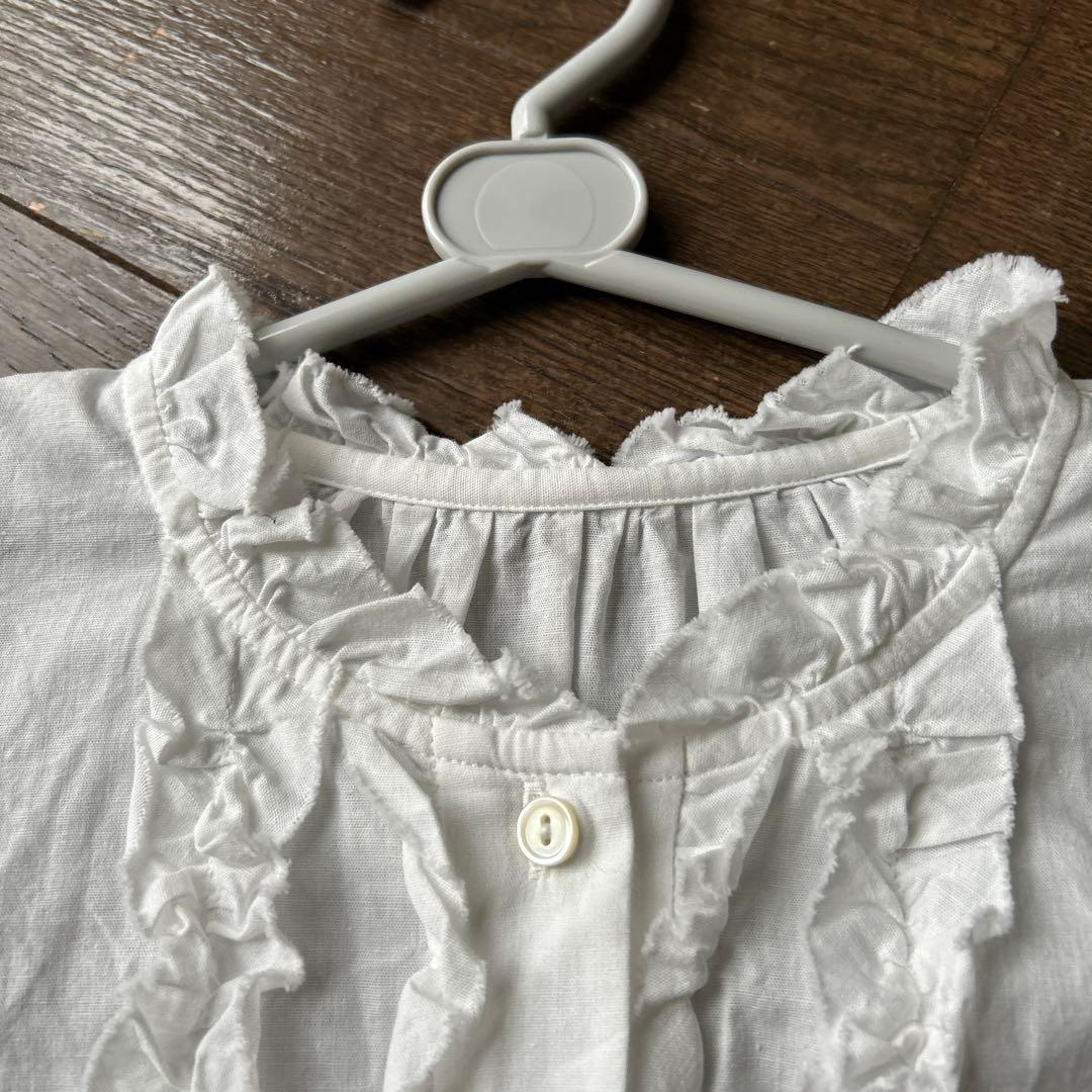 ワッシャーフリルブラウス 白 即完売 予約購入 ジャーナルスタンダード