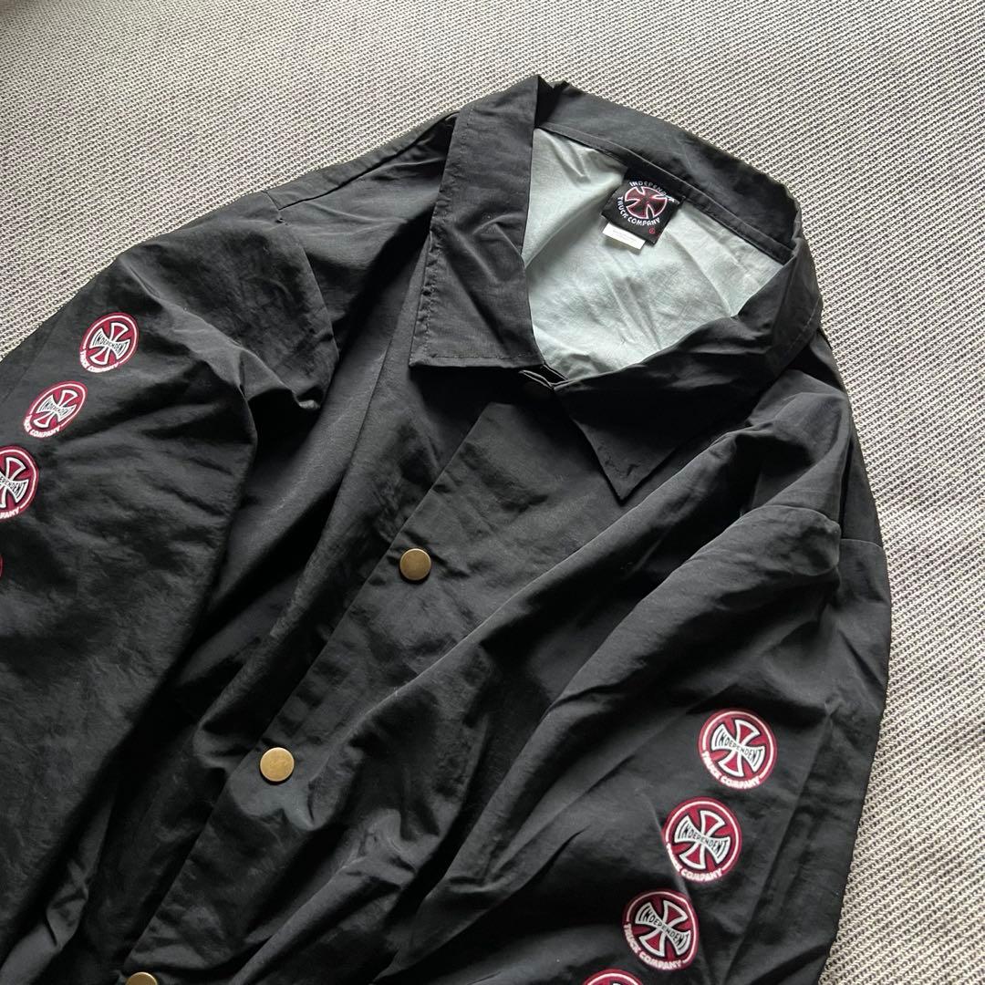 希少90's INDEPENDENT アイアンクロス コーチジャケット 黒 - メルカリ