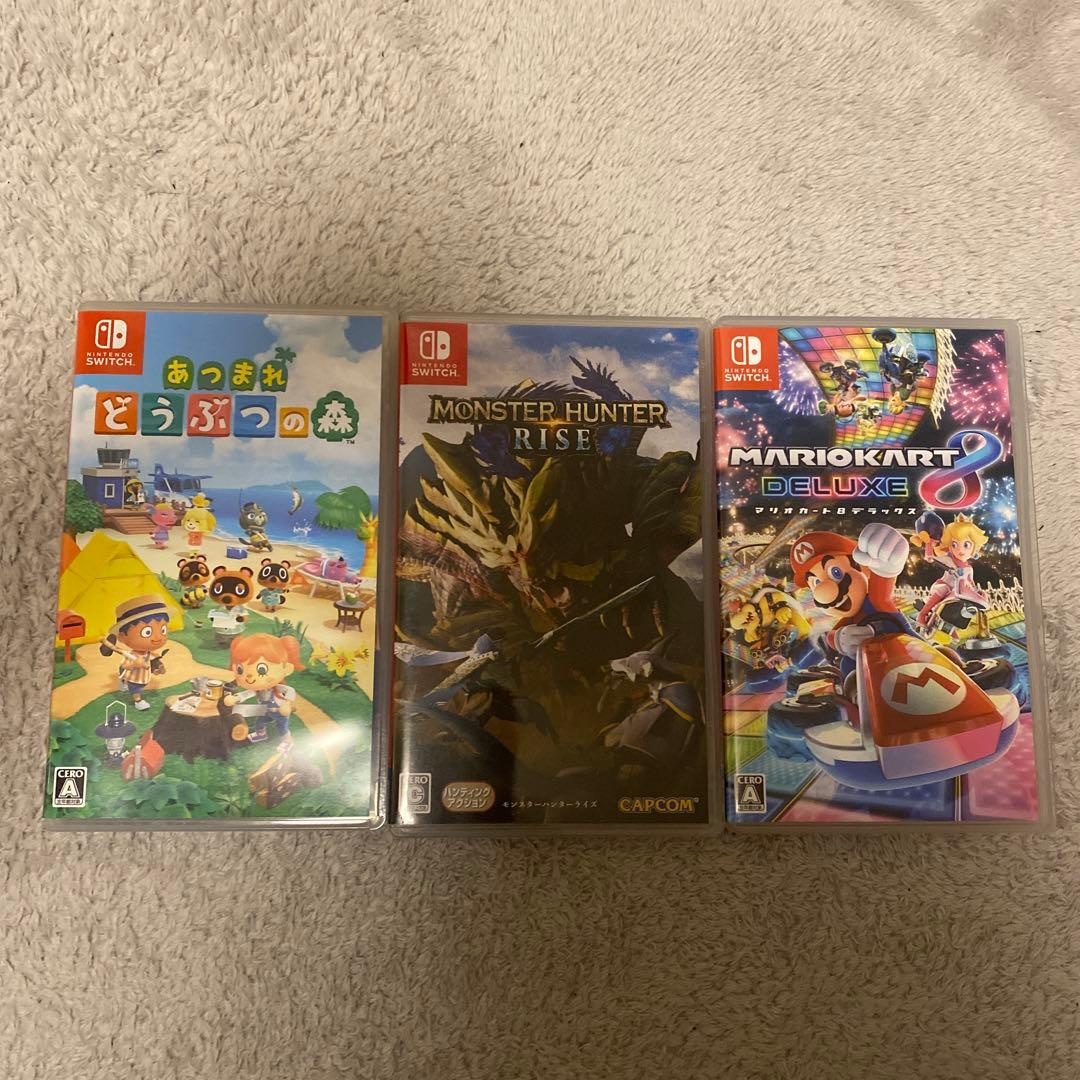 あつまれどうぶつの森　マリオカート8 モンスターハンターライズ セット マリオカート8 デラックス Nintendo Switch ソフト HAC-P-AABPA 任天堂