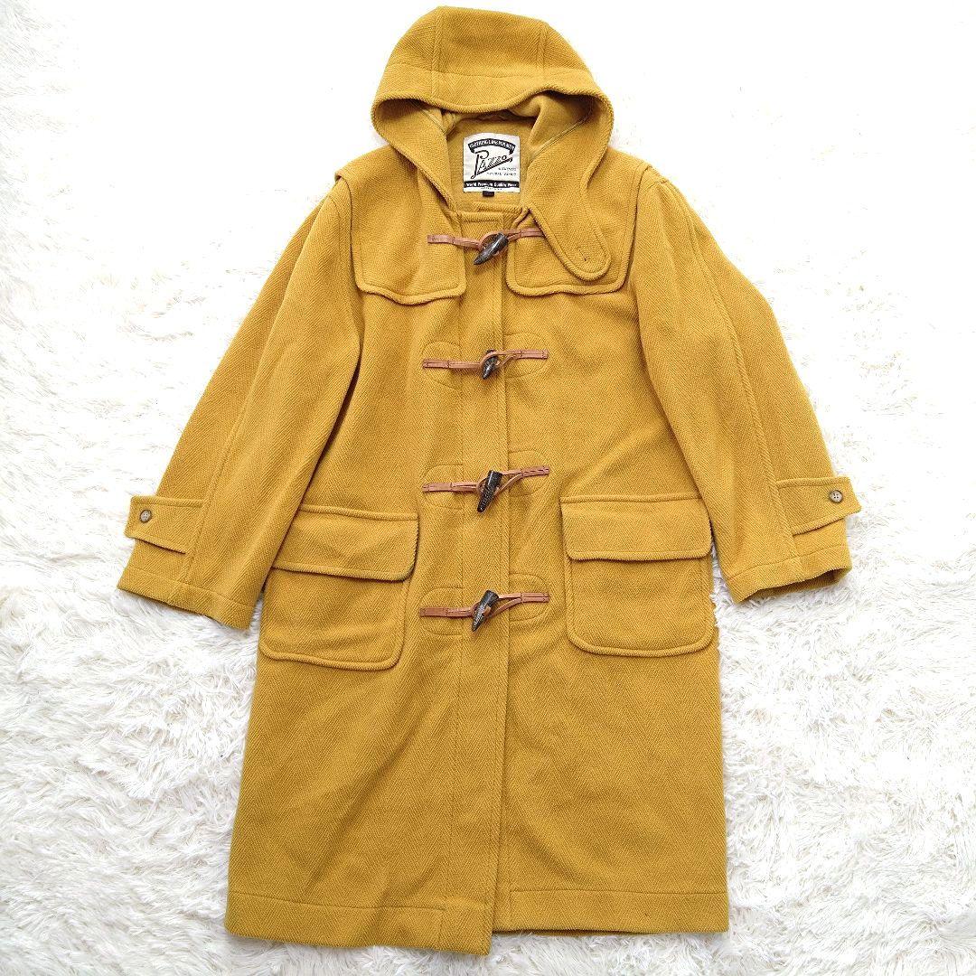 希少カラー PAZZO ダッフルコート ヘリンボーン マスタード ロング L