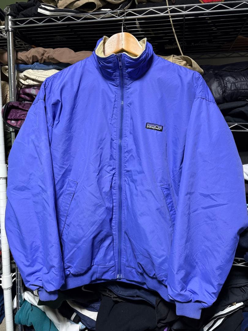 USA製 80s パタゴニア シェルドシンチラジャケット ティファニーブルー