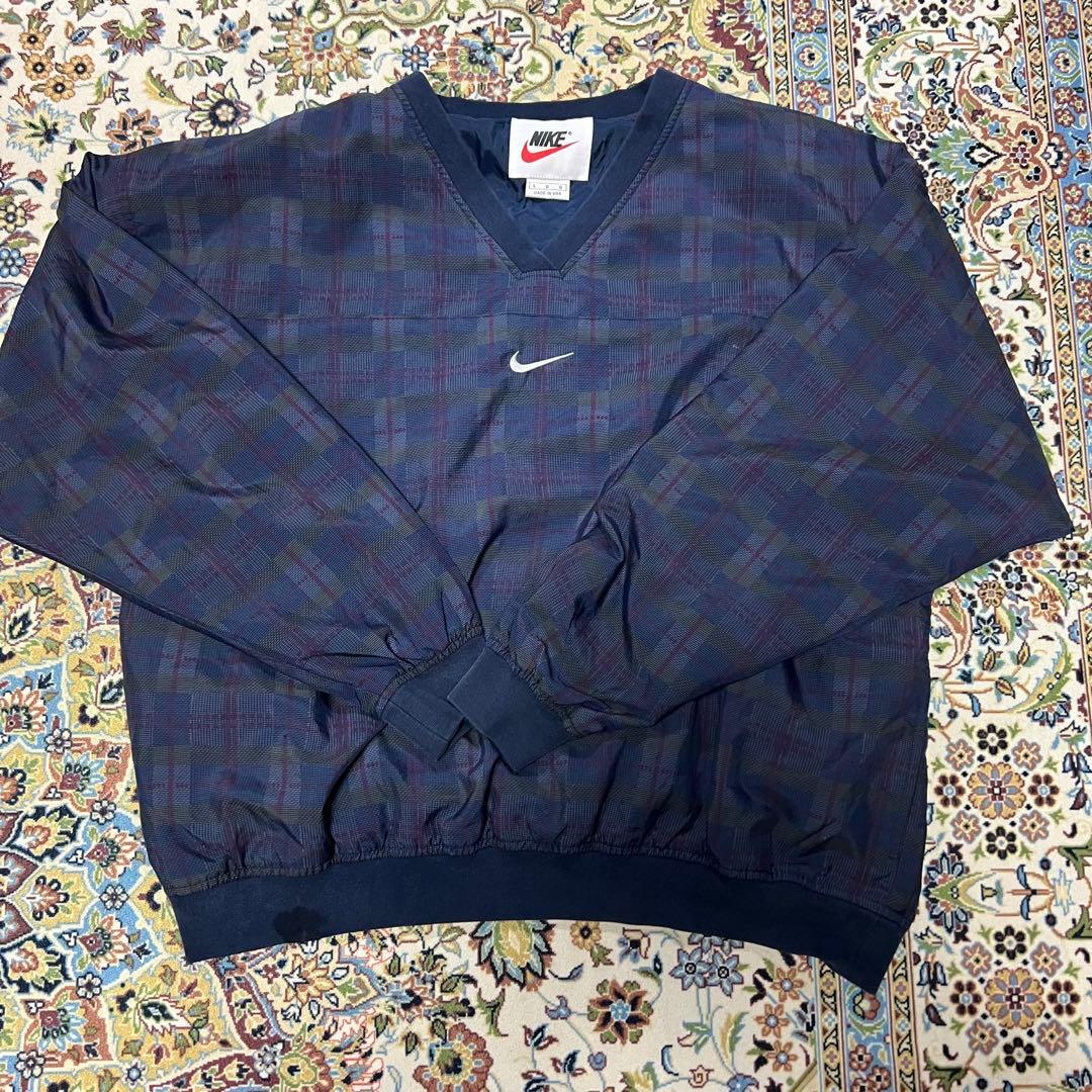 90sNike チェック柄 ナイロンジャケット Lサイズ - メルカリ