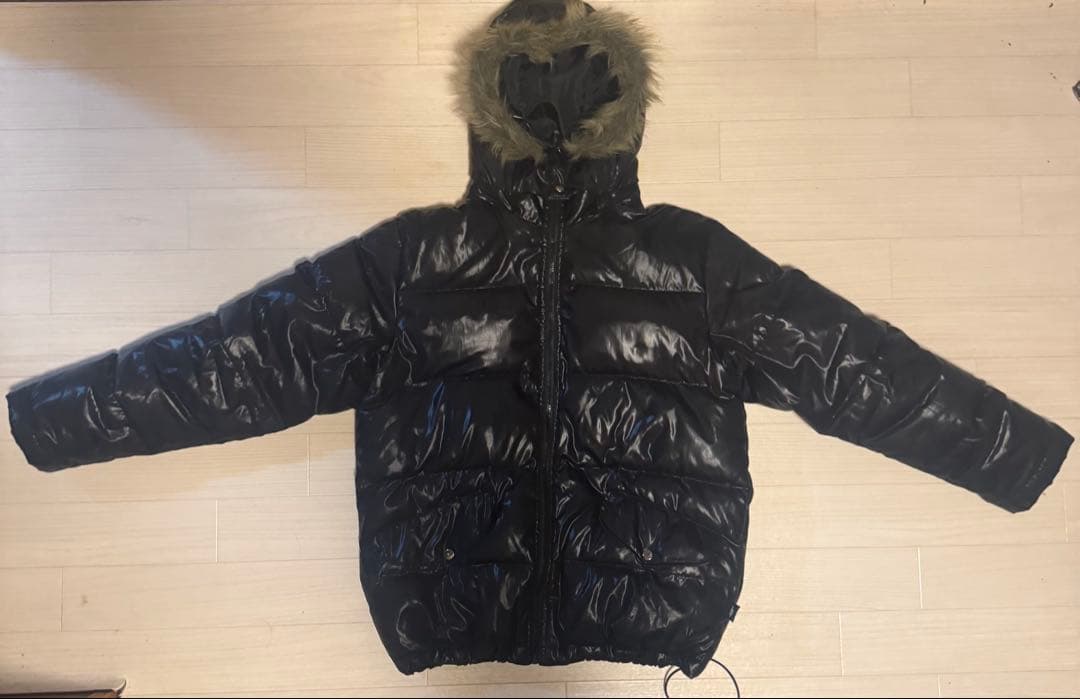 archive ファーダウンジャケットY2K 光沢 ファー付き