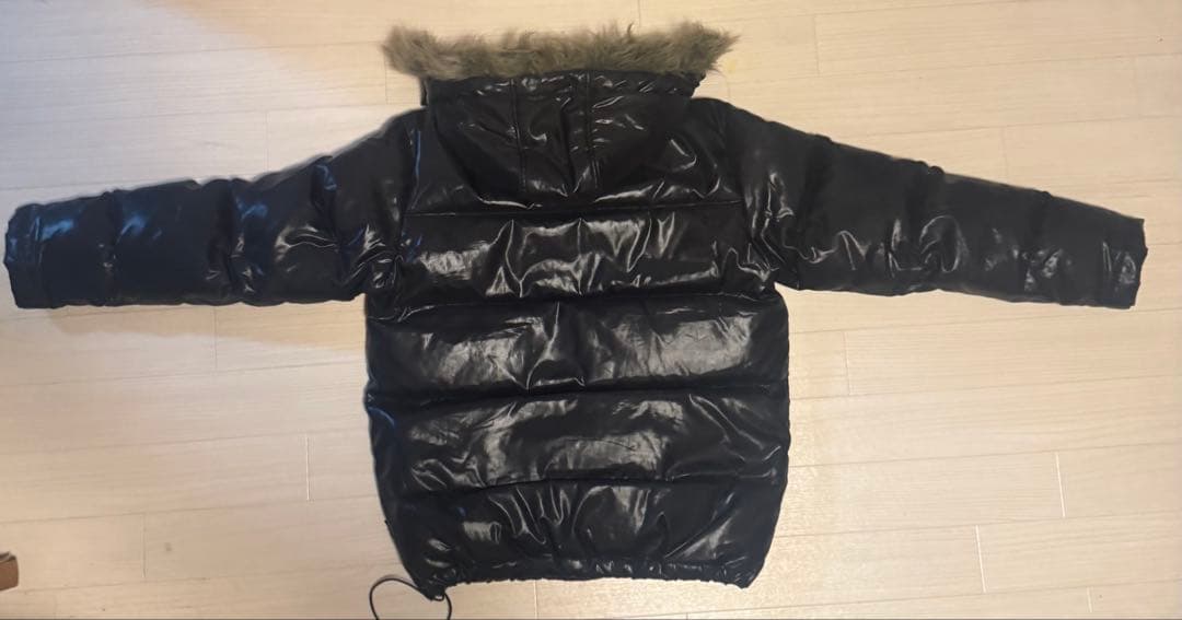 archive ファーダウンジャケットY2K 光沢 ファー付き